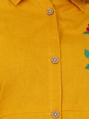 Embroidered a-line kurta - 15736764 - Standard Image - 4