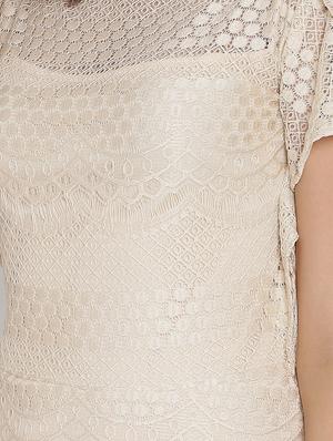 side slit lace a-line dress - 15736798 - Standard Image - 4