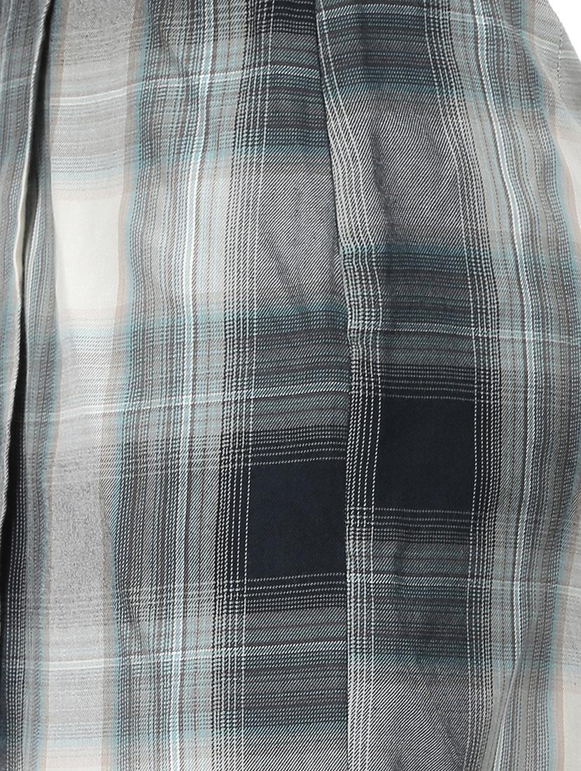 front overlap checkered skirt - 15736808 - Zoom Image - 4