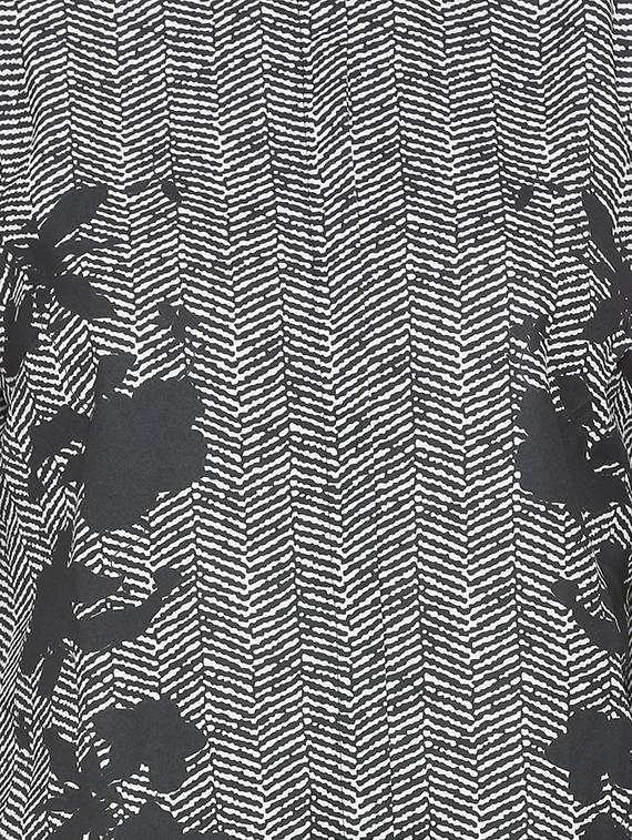 mandarin neck herringbone top - 15736819 - Zoom Image - 4