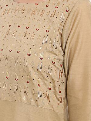 High low foil print kurta - 15737004 - Standard Image - 4