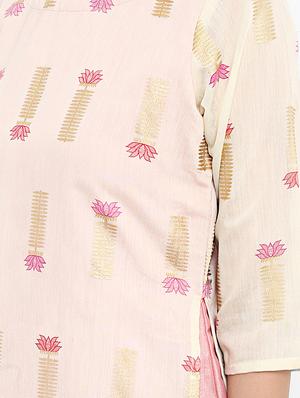 Layered foil print kurta - 15737014 - Standard Image - 4