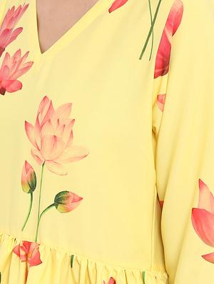 Digital print flared kurta - 15737015 - Standard Image - 4