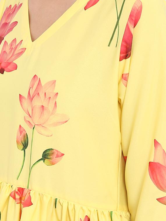 Digital print flared kurta - 15737015 - Zoom Image - 4