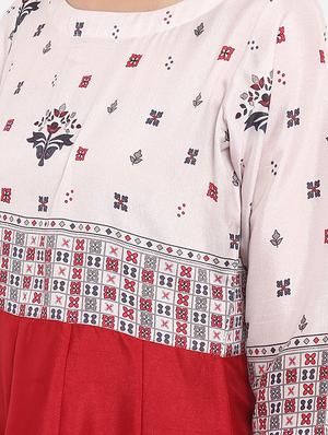 Anarkali floral print kurta - 15737018 - Standard Image - 4