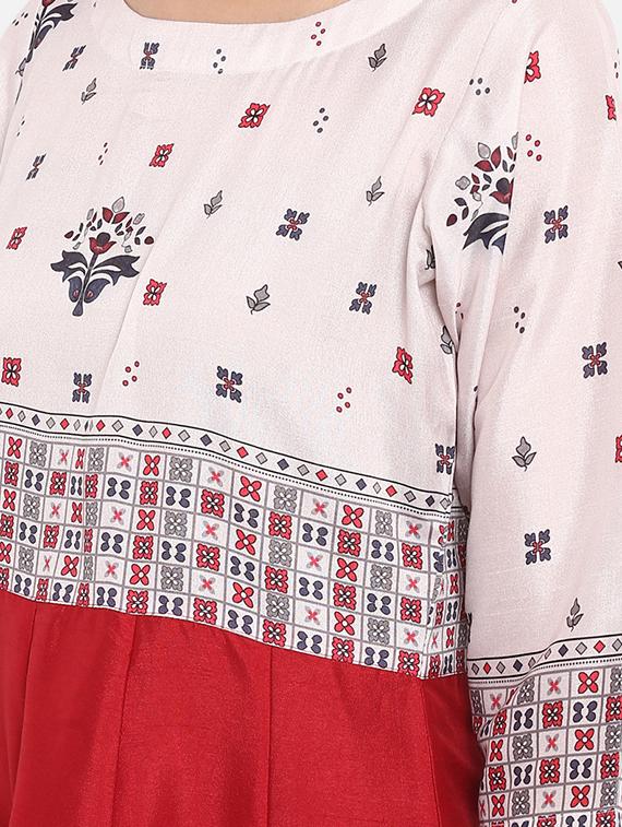 Anarkali floral print kurta - 15737018 - Zoom Image - 4