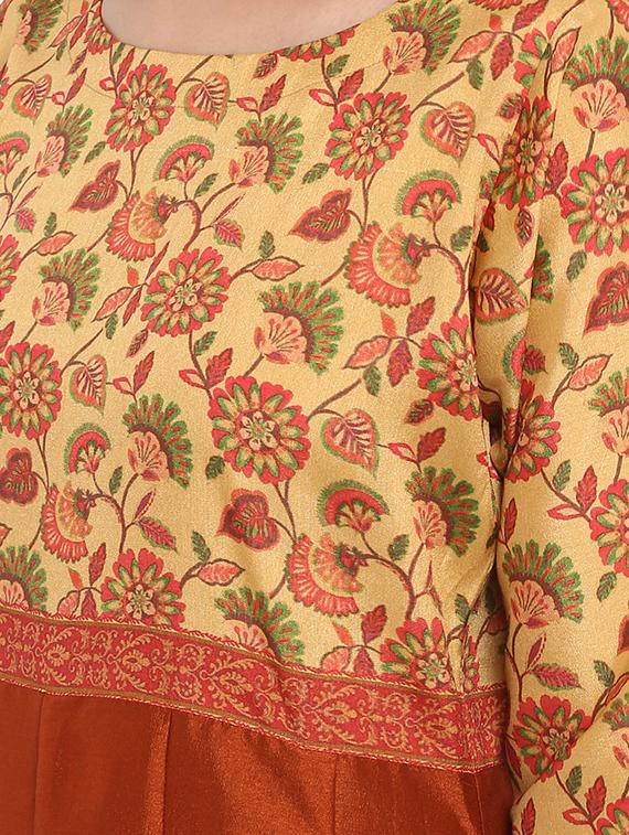 Anarkali floral print kurta - 15737019 - Zoom Image - 4