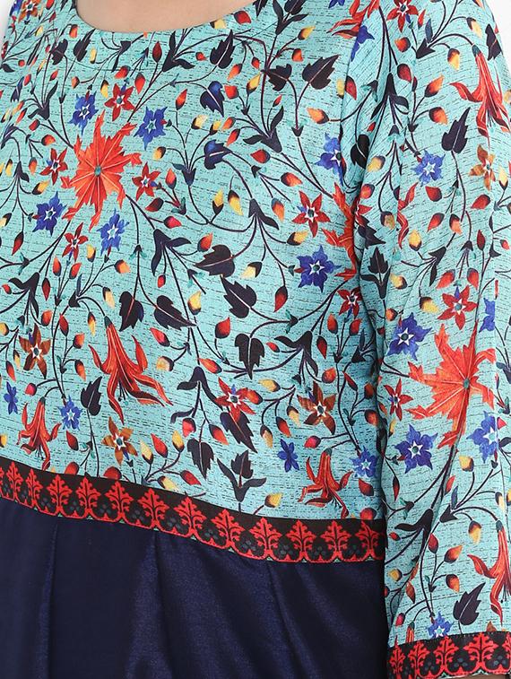 Anarkali printed yoke kurta - 15737021 - Zoom Image - 4