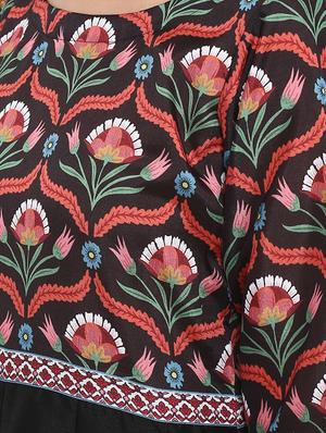 Anarkali printed yoke kurta - 15737022 - Standard Image - 4