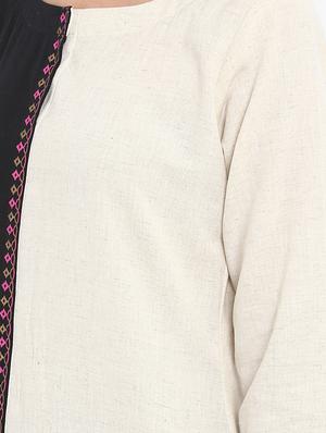 Color block straight kurta - 15737030 - Standard Image - 4