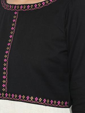Color block straight kurta - 15737032 - Standard Image - 4
