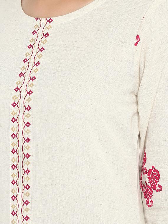 Printed straight kurta - 15737033 - Zoom Image - 4