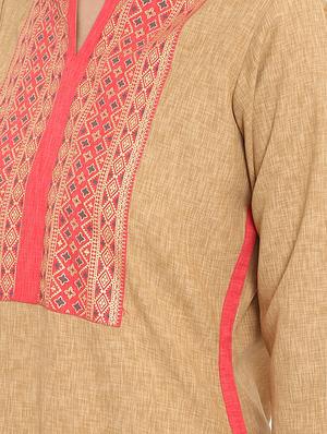 Patch work straight kurta - 15737044 - Standard Image - 4