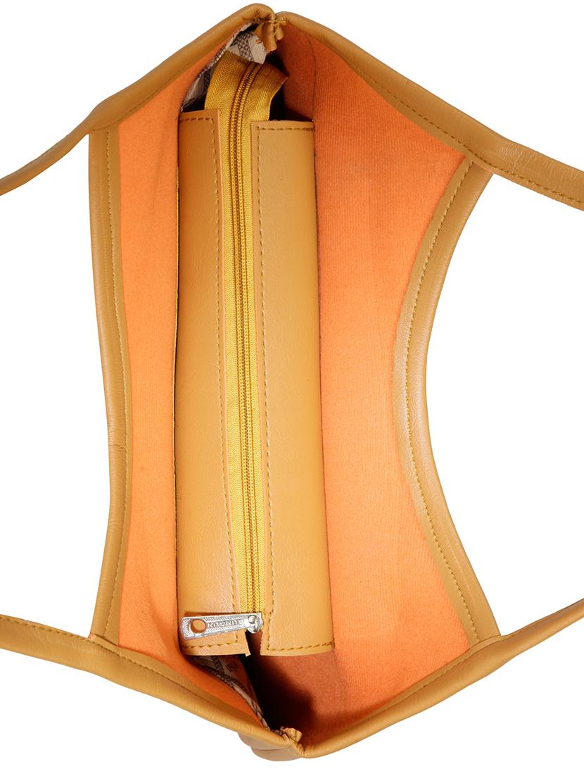 brown leatherette (pu) regular tote - 15737055 - Zoom Image - 4