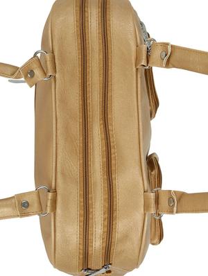 brown leatherette (pu) regular handbag - 15737056 - Standard Image - 4