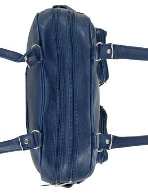 blue leatherette (pu) regular handbag - 15737057 - Standard Image - 4