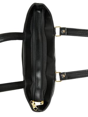 black leatherette (pu) regular handbag - 15737060 - Standard Image - 4
