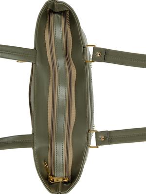 green leatherette (pu) regular handbag - 15737061 - Standard Image - 4