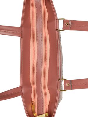 brown leatherette (pu) regular handbag - 15737065 - Standard Image - 4