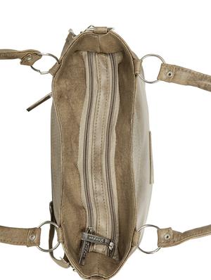 brown leatherette (pu) regular handbag - 15737073 - Standard Image - 4