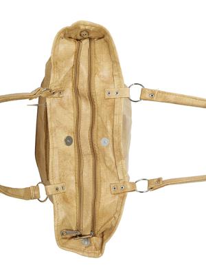 beige leatherette (pu) regular handbag - 15737078 - Standard Image - 4