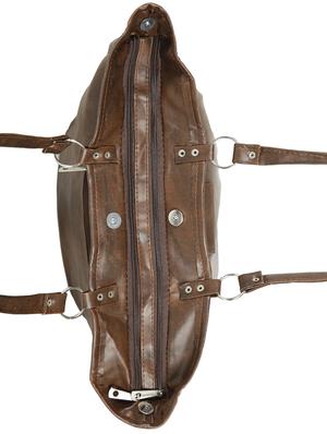 brown leatherette (pu) regular handbag - 15737081 - Standard Image - 4