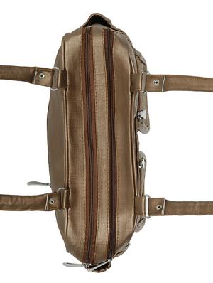 brown leatherette (pu) regular handbag - 15737084 - Standard Image - 4