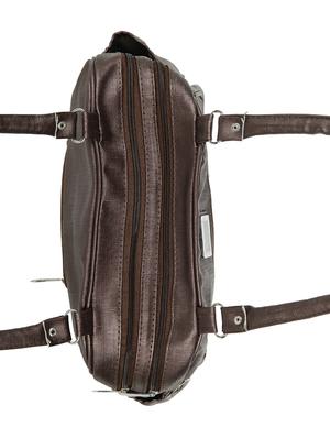 brown leatherette (pu) regular handbag - 15737085 - Standard Image - 4