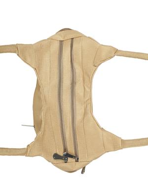 beige leatherette (pu) regular handbag - 15737087 - Standard Image - 4