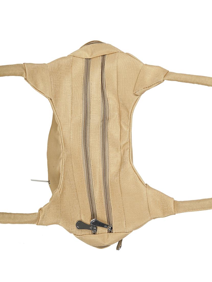 beige leatherette (pu) regular handbag - 15737087 - Zoom Image - 4