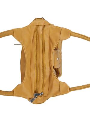tan leatherette (pu) regular handbag - 15737090 - Standard Image - 4