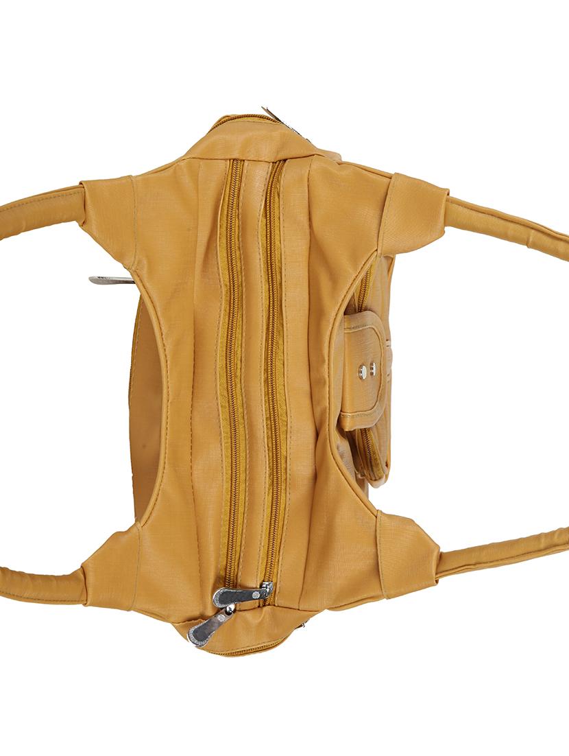 tan leatherette (pu) regular handbag - 15737090 - Zoom Image - 4