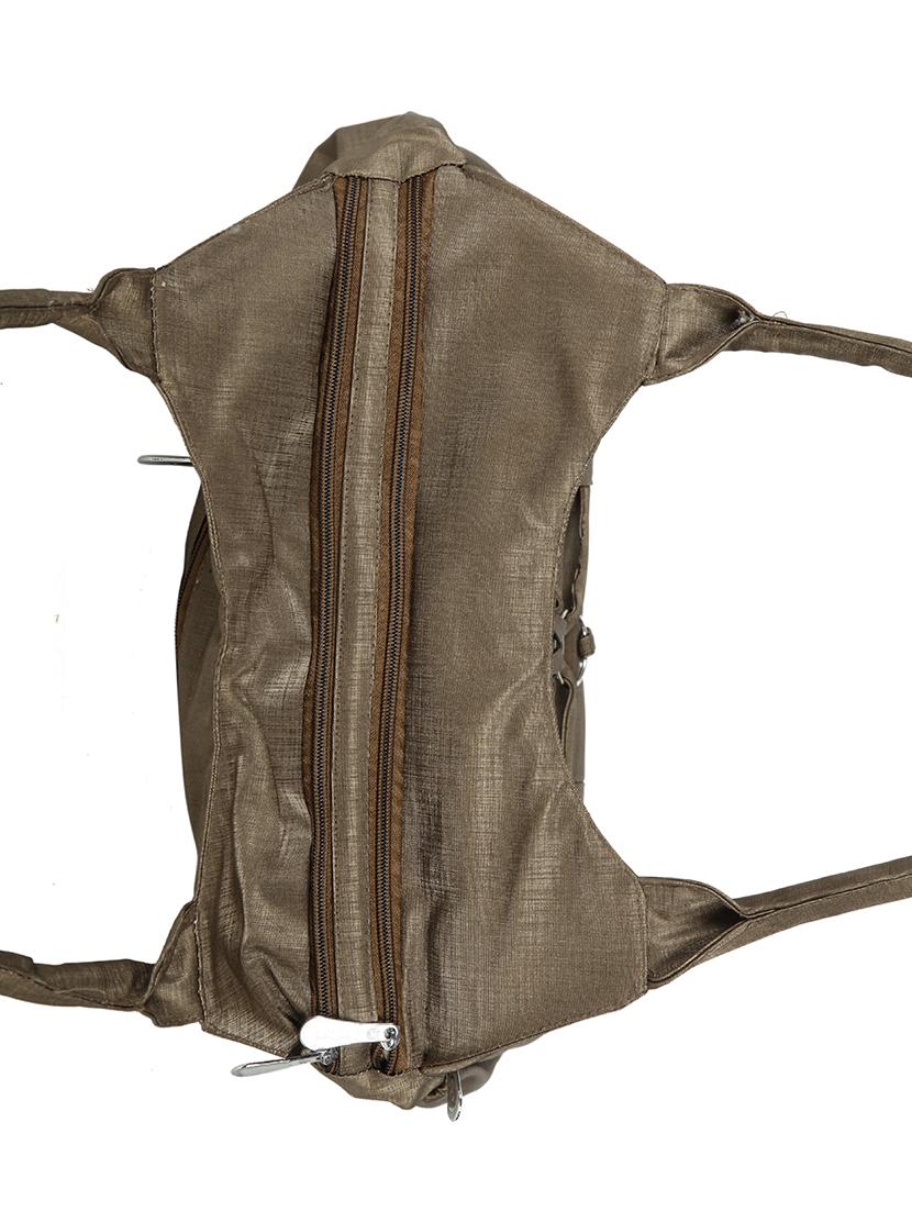 brown leatherette (pu) regular handbag - 15737094 - Zoom Image - 4