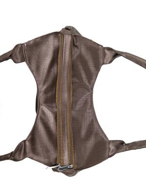 brown leatherette (pu) regular handbag - 15737095 - Standard Image - 4