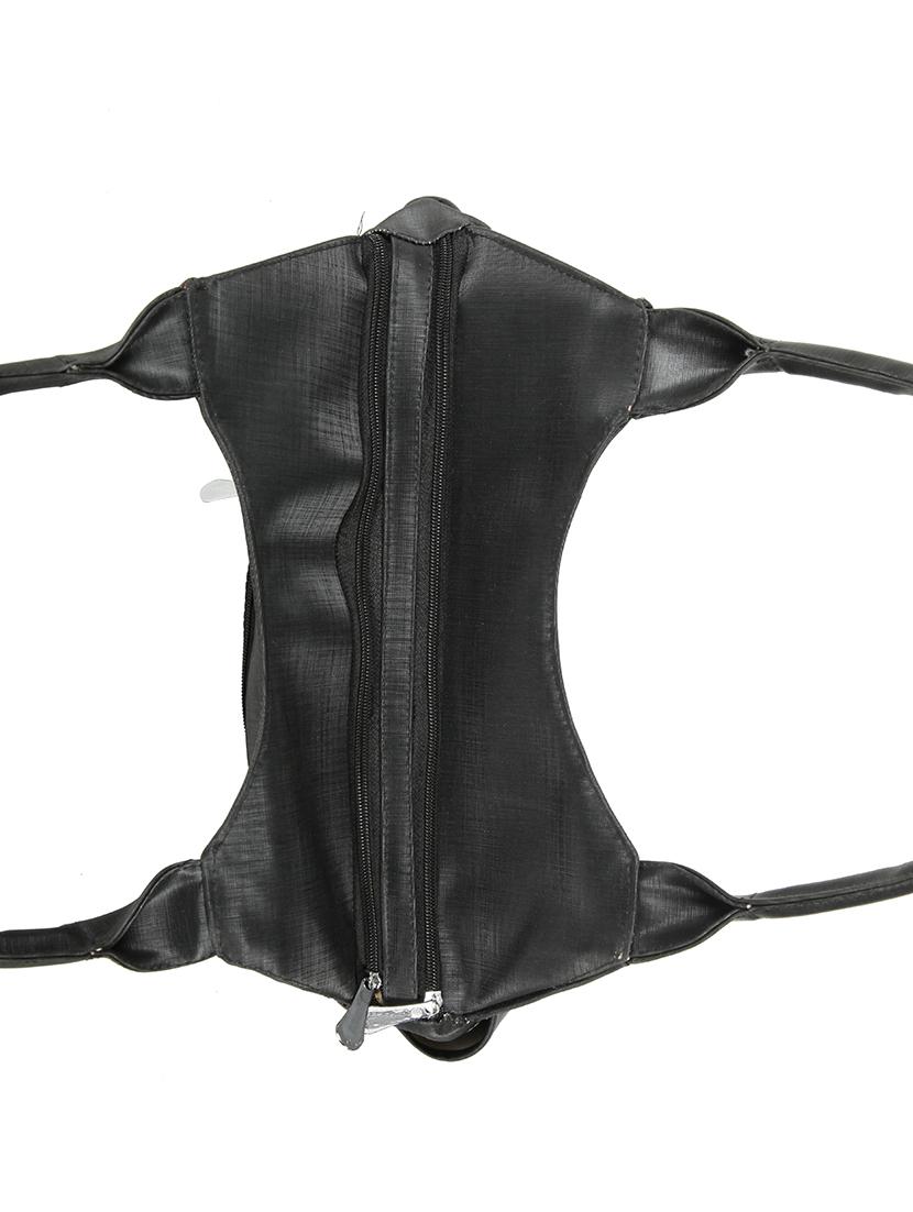 black leatherette (pu) regular handbag - 15737096 - Zoom Image - 4