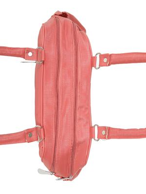 pink leatherette (pu) regular handbag - 15737097 - Standard Image - 4