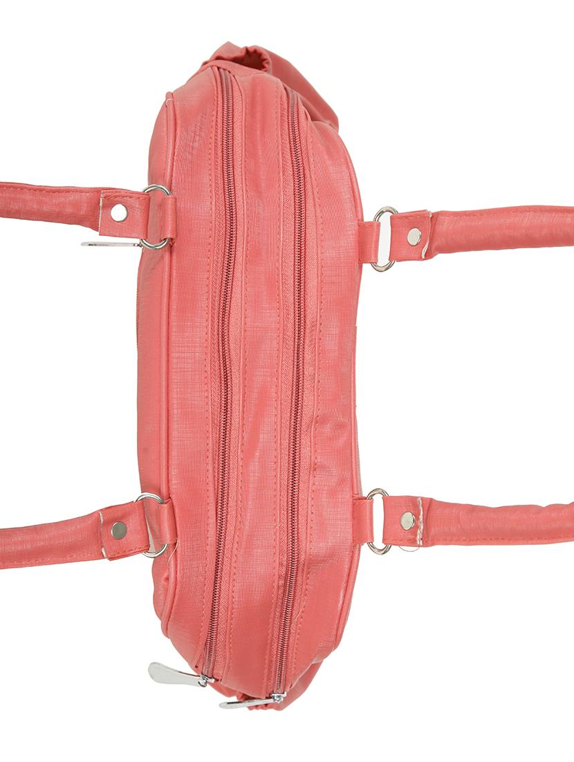 pink leatherette (pu) regular handbag - 15737097 - Zoom Image - 4
