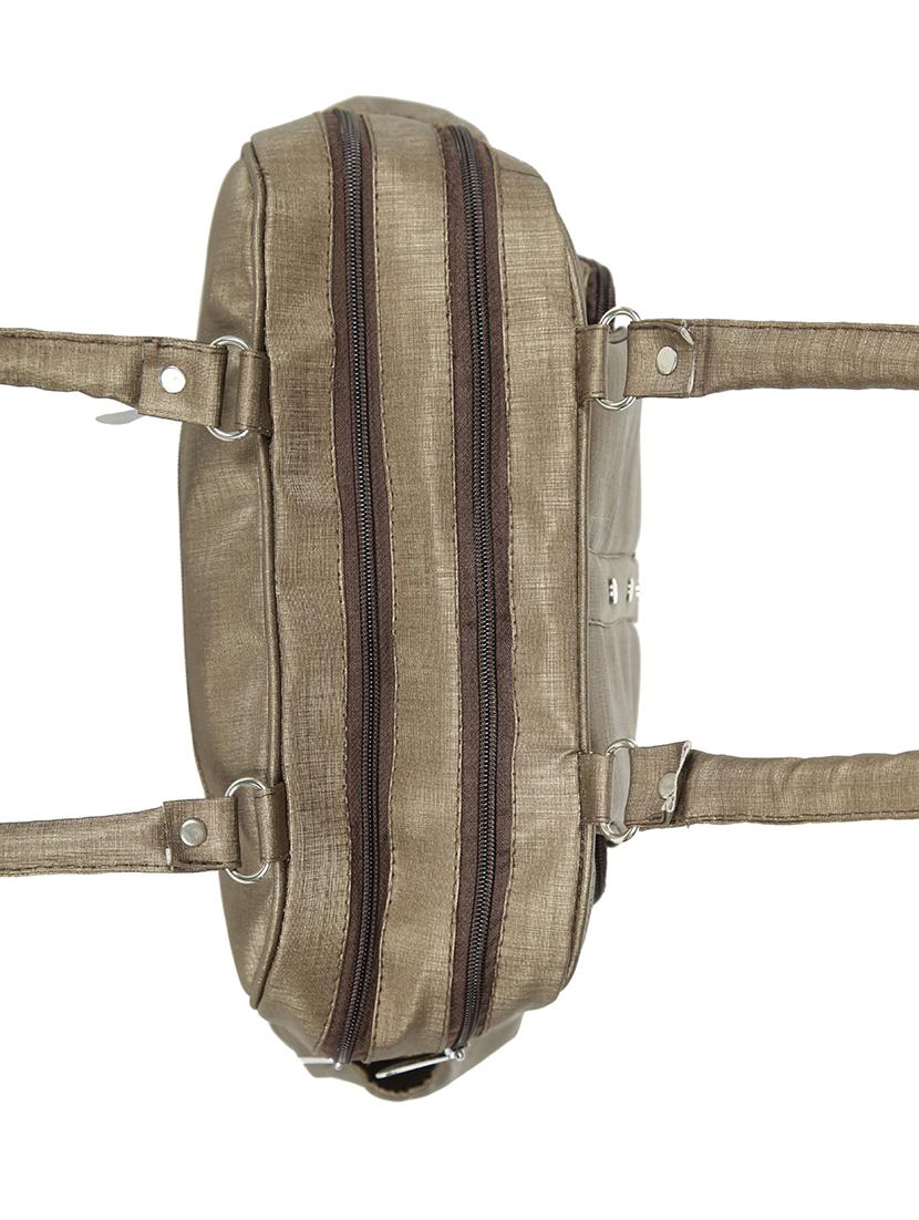 brown leatherette (pu) regular handbag - 15737098 - Zoom Image - 4