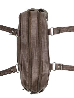 brown leatherette (pu) regular handbag - 15737099 - Standard Image - 4