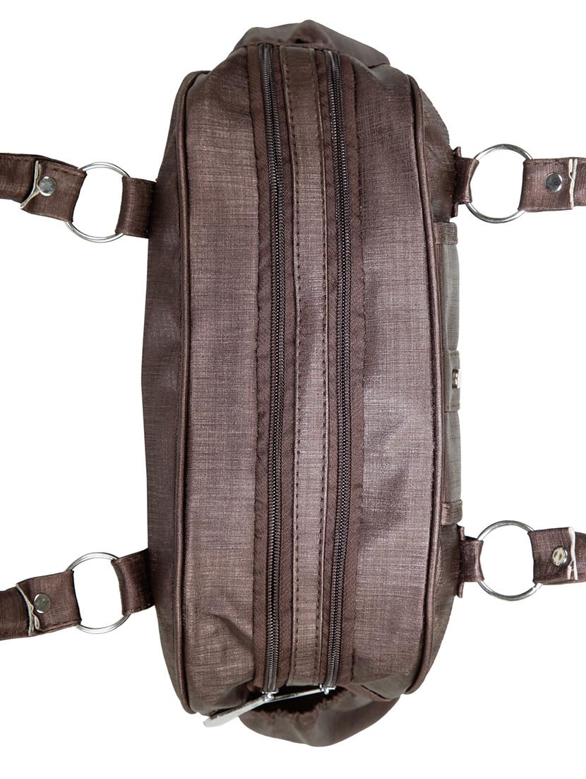 brown leatherette (pu) regular handbag - 15737105 - Zoom Image - 4