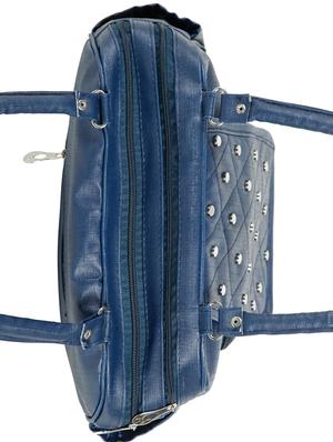 blue leatherette (pu) regular handbag - 15737107 - Standard Image - 4