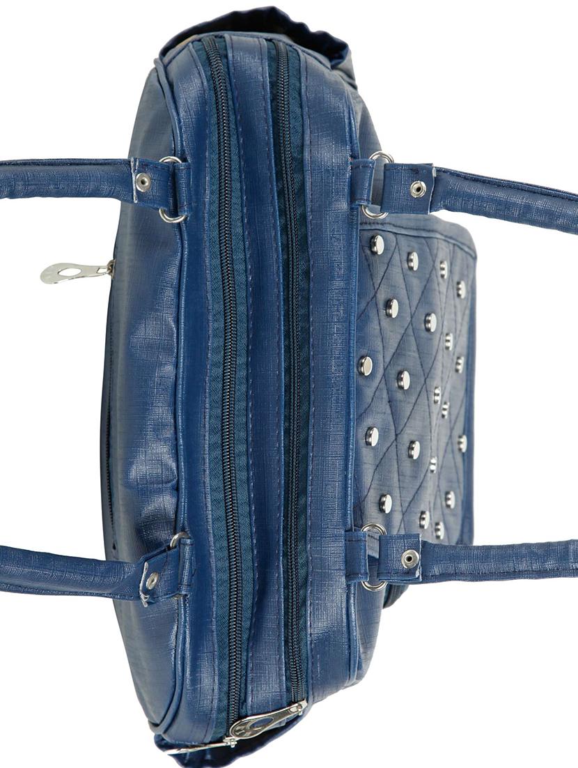 blue leatherette (pu) regular handbag - 15737107 - Zoom Image - 4