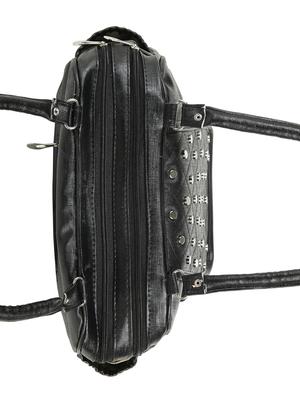 black leatherette (pu) regular handbag - 15737108 - Standard Image - 4