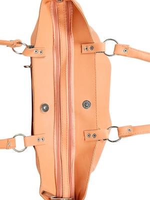 orange leatherette (pu) regular handbag - 15737118 - Standard Image - 4