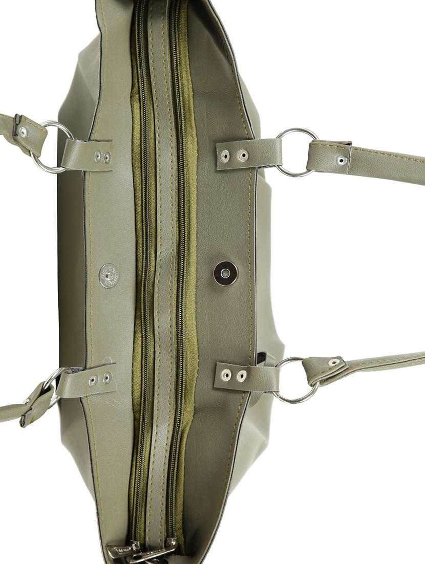 green leatherette (pu) regular handbag - 15737119 - Zoom Image - 4