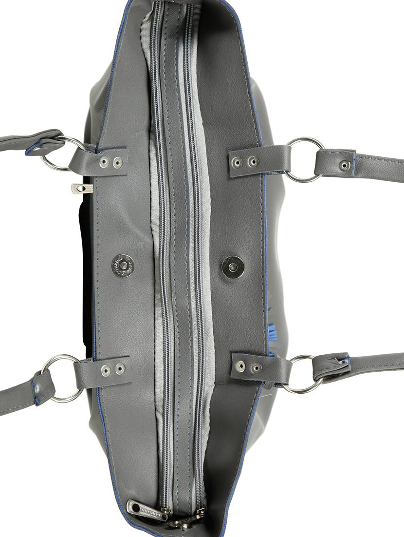 grey leatherette (pu) regular handbag - 15737120 - Zoom Image - 4