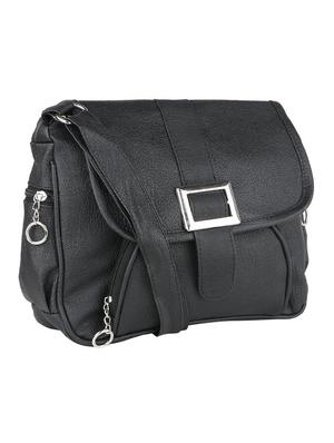 black leatherette (pu) regular sling bag - 15737261 - Standard Image - 4