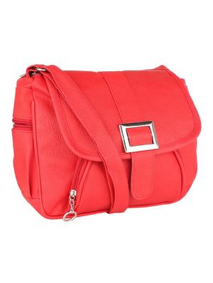 red leatherette (pu) regular sling bag - 15737262 - Standard Image - 4