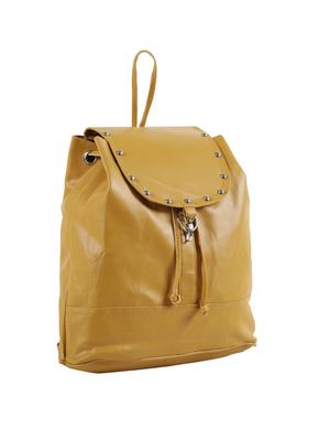 yellow leatherette (pu) fashion backpack - 15737517 - Standard Image - 4