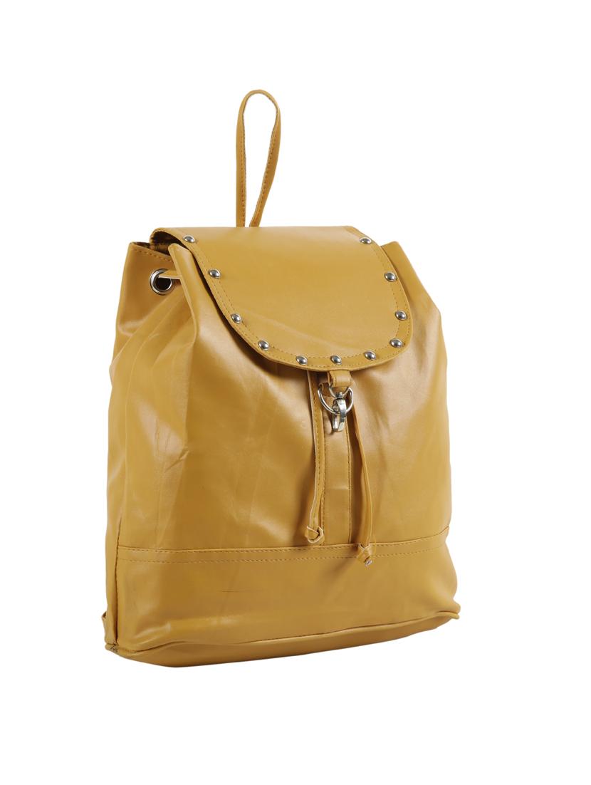 yellow leatherette (pu) fashion backpack - 15737517 - Zoom Image - 4